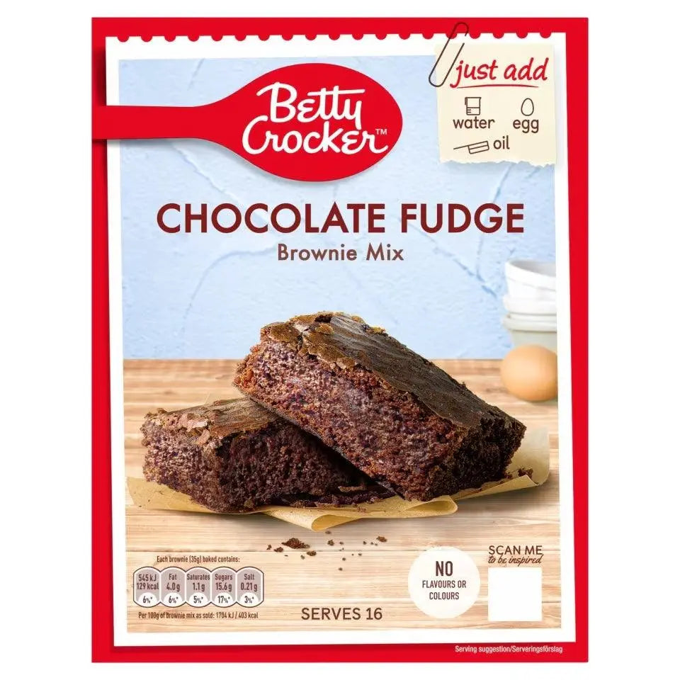 Betty Crocker Brownie Keverék Csokoládé Fudge 415g - OhMyCandyBox