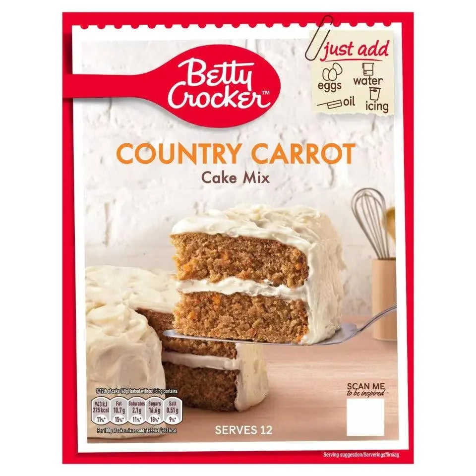 Betty Crocker Süteménykeverék Vidéki Répa 425g - OhMyCandyBox