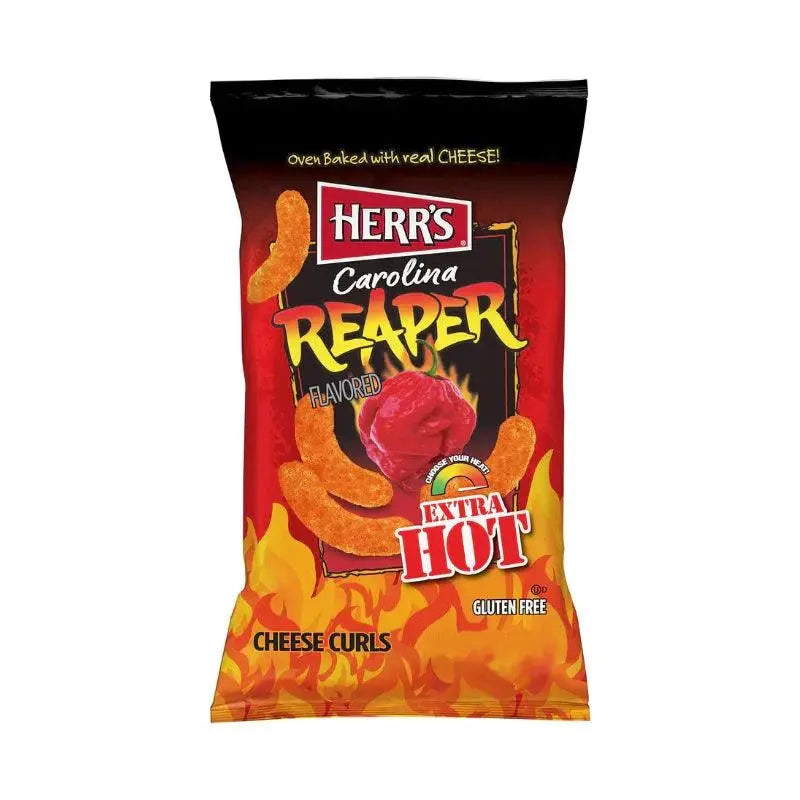 Herr’s Carolina Reaper Cheese Curls 28g - Amerikai édességek - OhMyCandyBox Magyarország