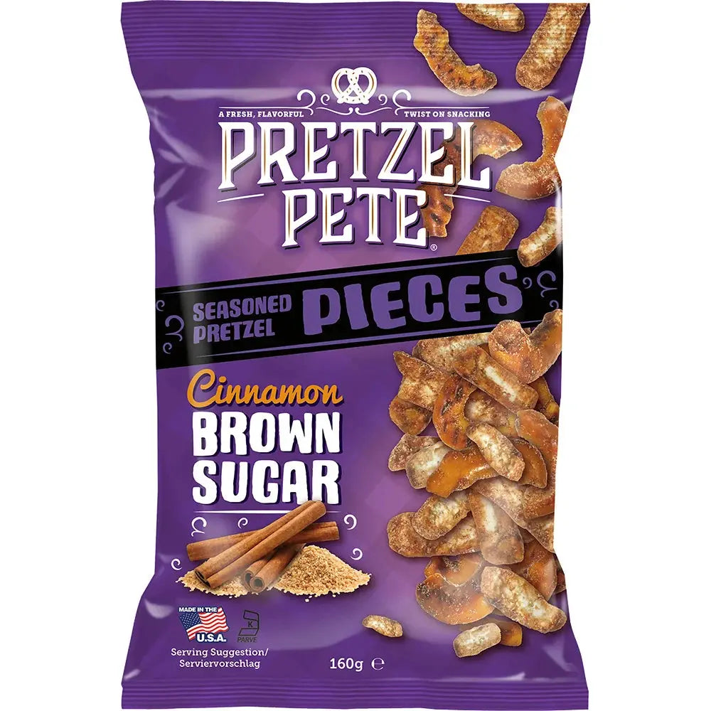 Pretzeli komadi u ljubičastoj vrećici, cimet i smeđi šećer, 160 g