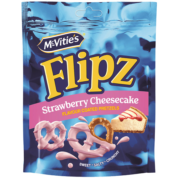 Flipz pretzle s okusom jagoda i cheesecakea u vrećici (McVitie's)