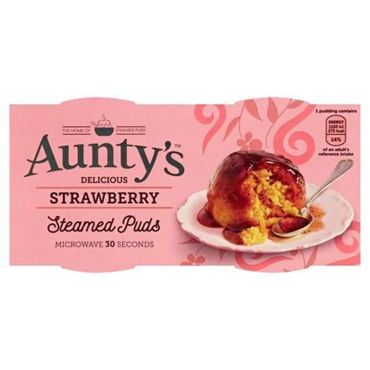 Aunty's Finom Párolt Puding Eper 190g - OhMyCandyBox