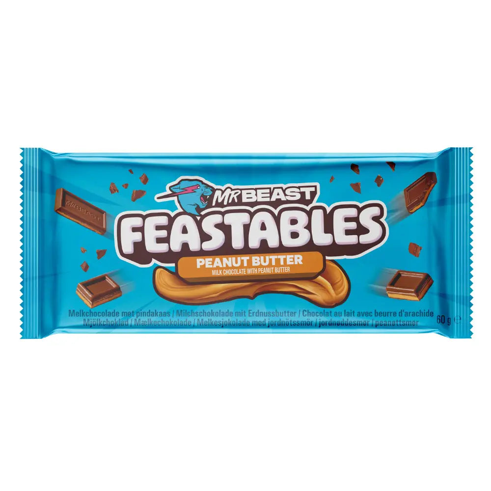 MrBeast Feastables Peanut Butter 60g OhMyCandyBox