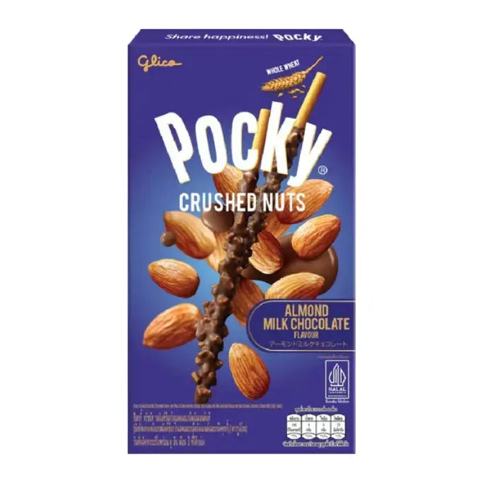 Pocky Crushed Nuts Almond Milk Chocolate 25g OhMyCandyBox
