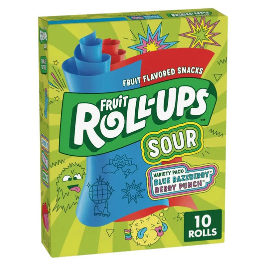 Fruit Roll - Ups Sour 10 Pack 141g - OhMyCandyBox