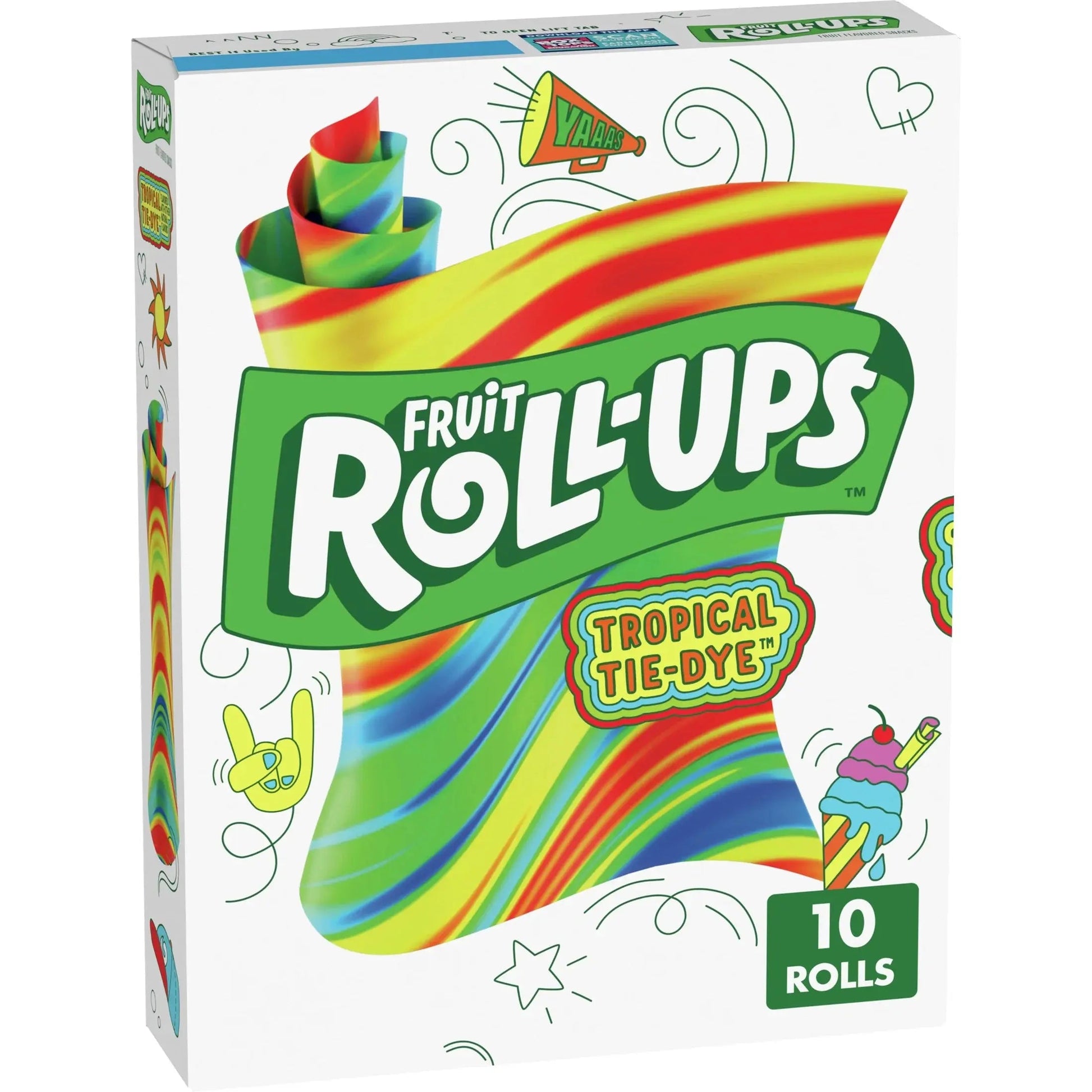 Fruit Roll - Ups Tropical Tie - Dye 10 Pack 141g - OhMyCandyBox