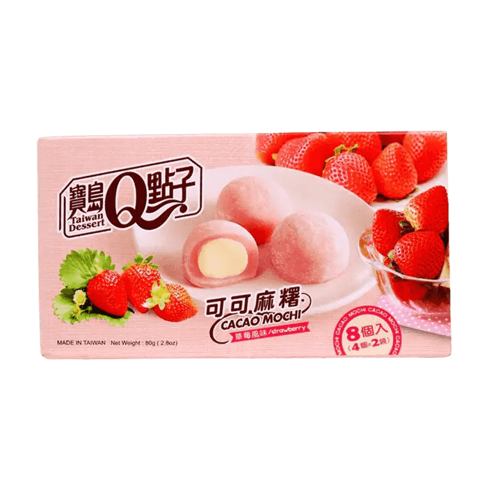 Q Brand Mochi Kakaós Eper 80g - OhMyCandyBox