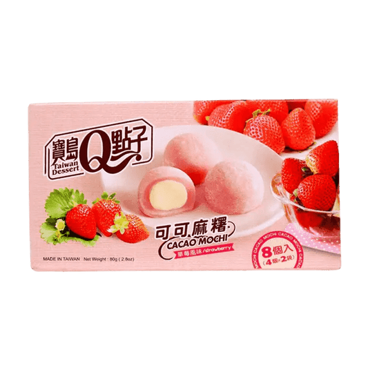 Q Brand Mochi Kakaós Eper 80g - OhMyCandyBox