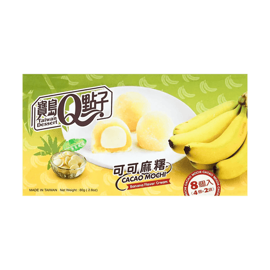 Q Brand Mochi Kakaós Banán 80g - OhMyCandyBox
